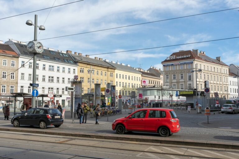 Straßenbahnhaltestelle in Wien-Landstraße