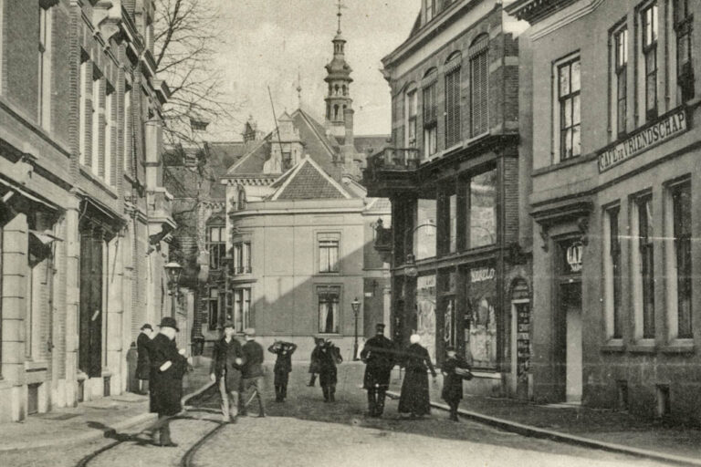 kleine Gasse in Utrecht, historische Aufnahme