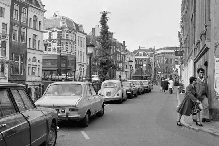 altes Foto einer Straße in Utrecht