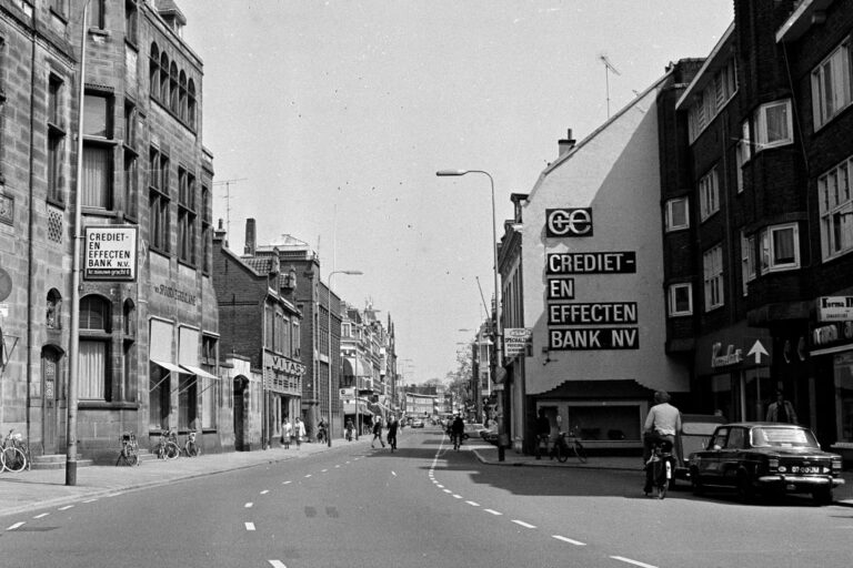 altes Foto einer Straße in Utrecht