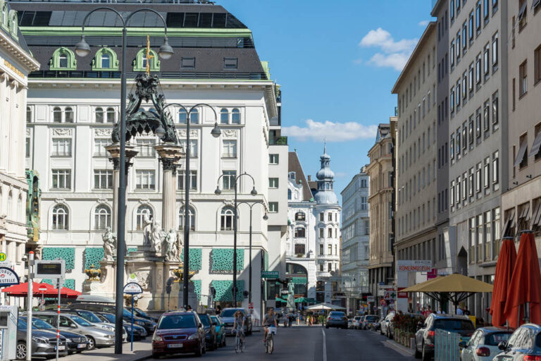 Blick vom Hohen Markt über die Rotenturmstraße zum Lugeck