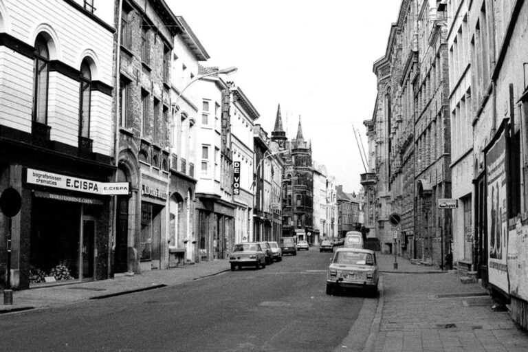 altes Foto einer Straße in Gent