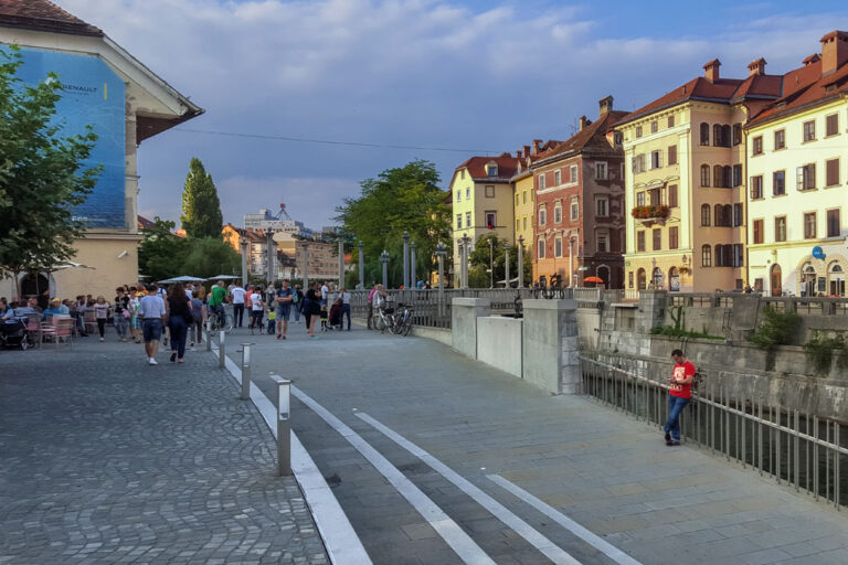 Uferpromenade in Ljubljana