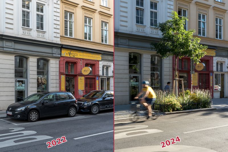 Mehr über den Artikel erfahren Burggasse 55-65: Mehr Bäume, mehr Platz